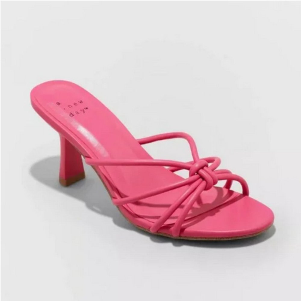 Women's Lady Mule Heels Magenta- A New Day™ 10